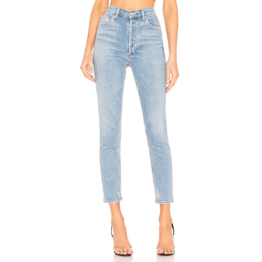 AGOLDE Nico High Rise Slim Denim Jeans Size 26 in Light Blue wash